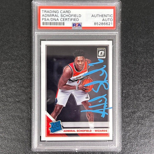 2019-20 Panini Donruss Optic Rated Rookie #187 Admiral Schofield Signed Card AUT