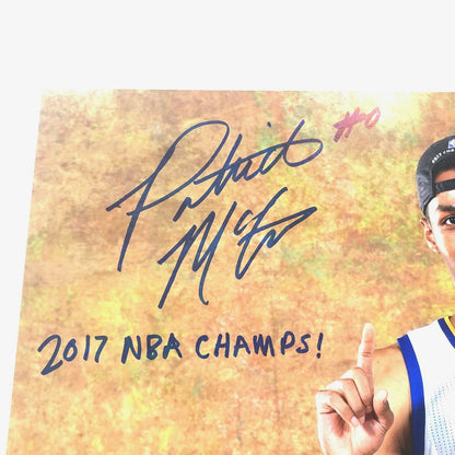 Patrick McCaw signed 16x20 photo BAS Beckett Golden State Warriors Autographed