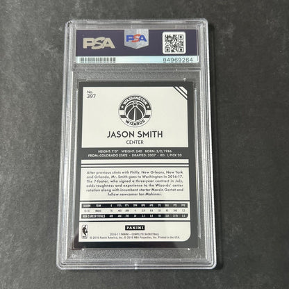 2016-17 Panini Complete #397 Jason Smith Signed Card AUTO PSA Slabbed Wizards