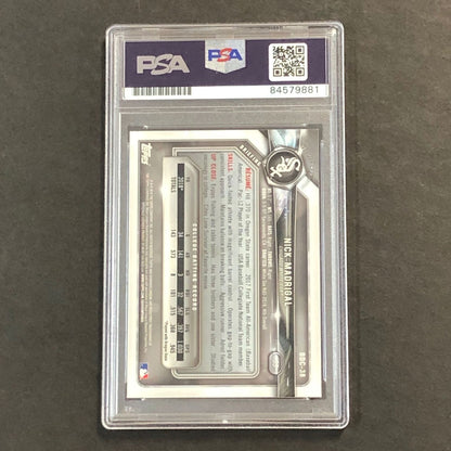 2018 Bowman Draft Chrome #BDC-38 Nick Madrigal Signed Card PSA Slabbed Auto Whit