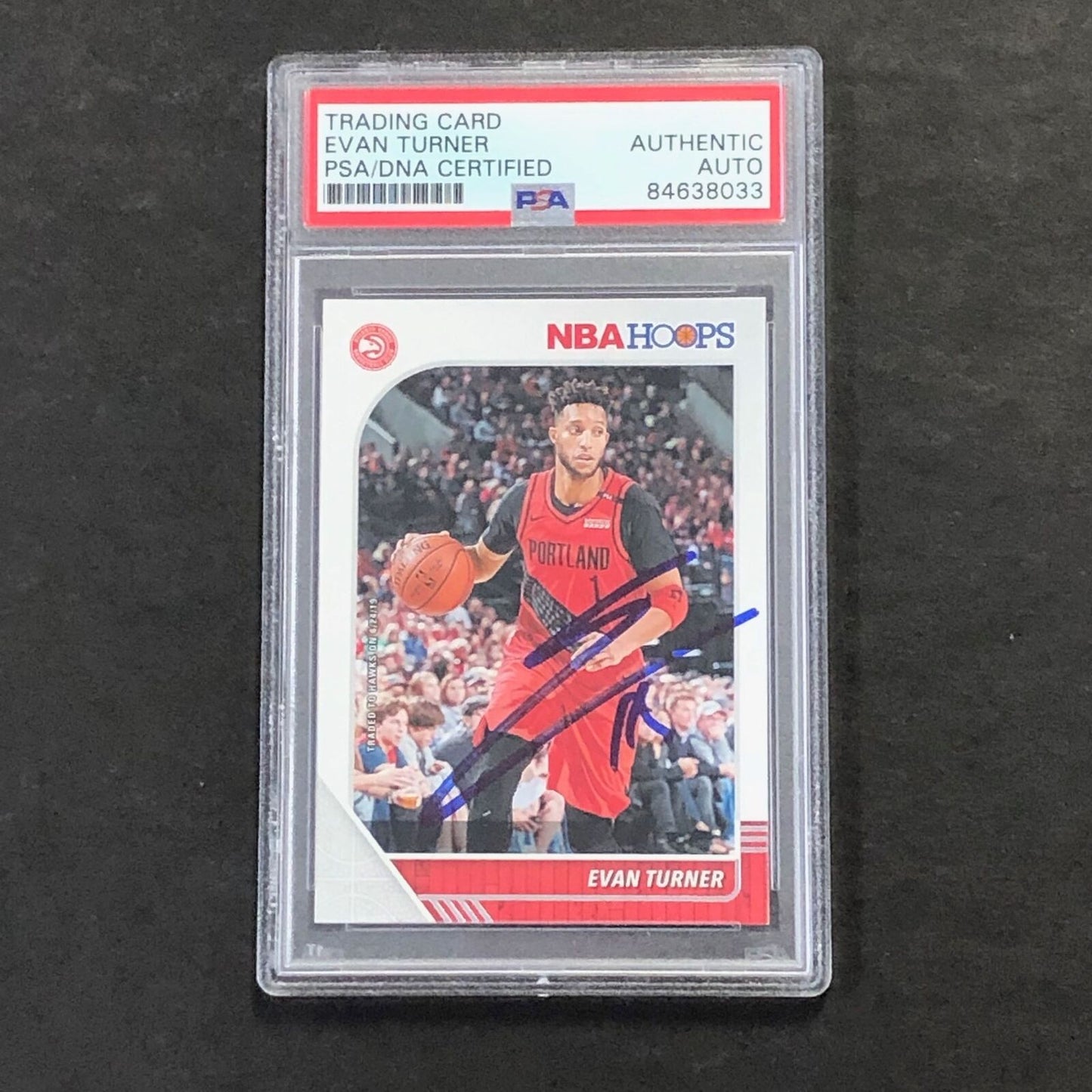 2019-20 Panini Hoops #163 Evan Turner Signed Card AUTO PSA Slabbed Hawks