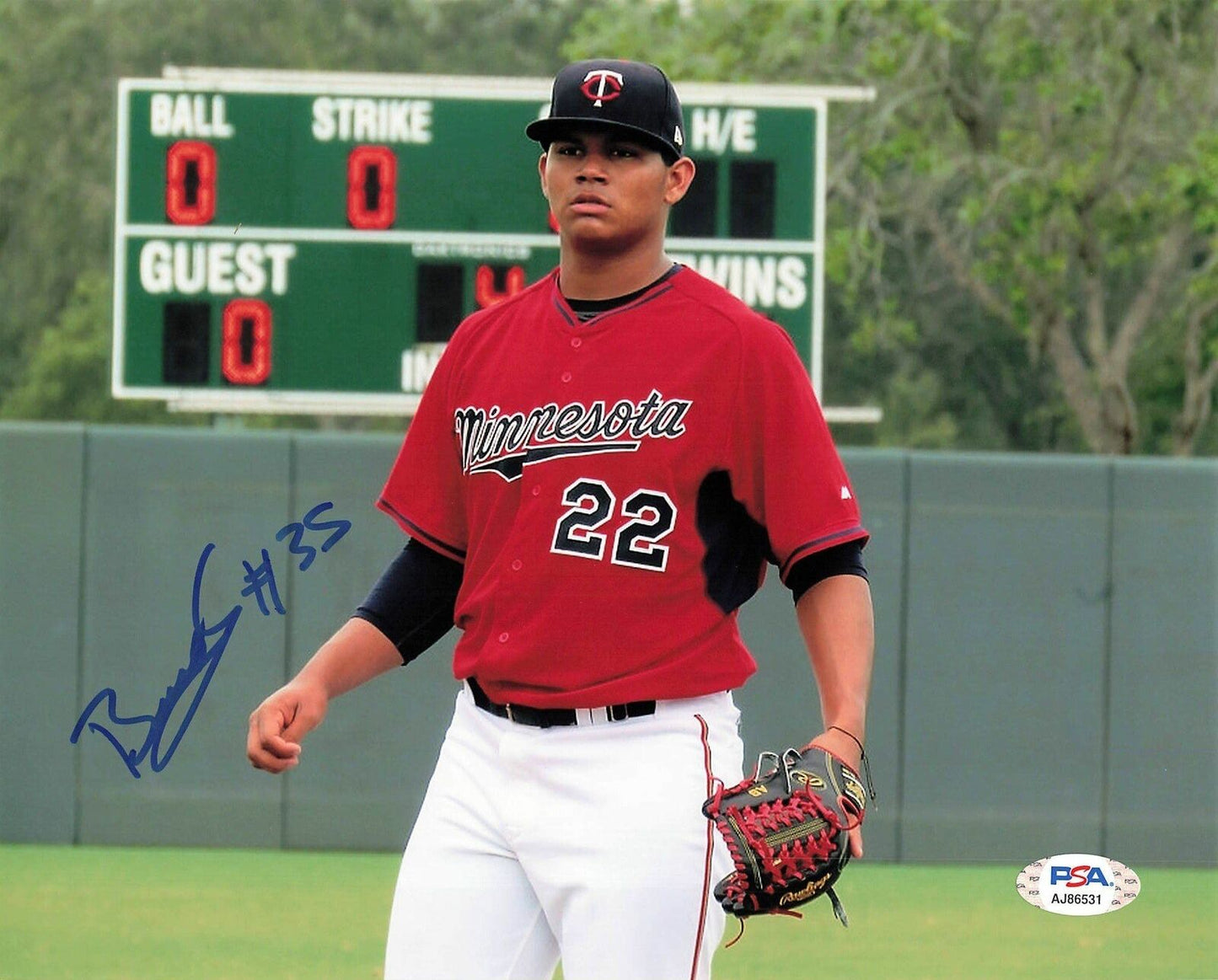 Brusdar Graterol signed 8x10 photo PSA/DNA Minnesota Twins Autographed