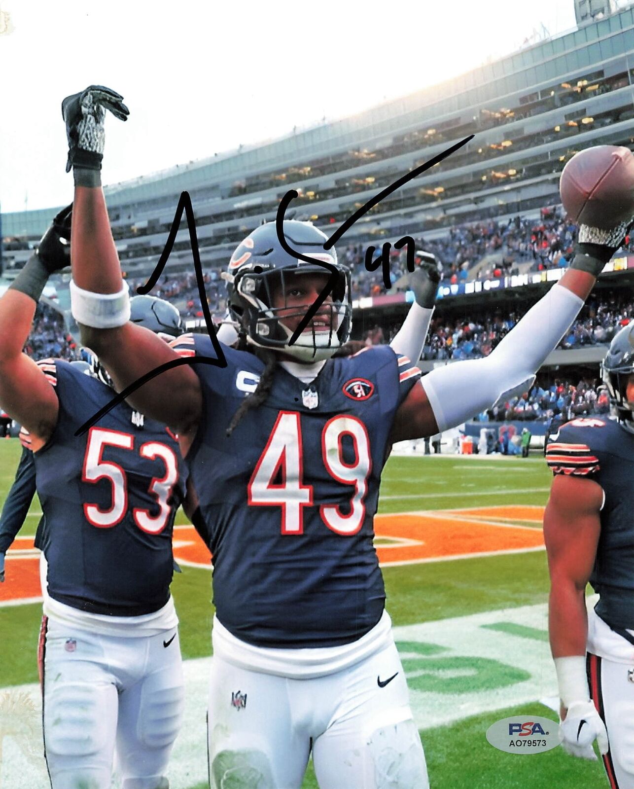 Tremaine Edmunds Signed 8x10 photo PSA/DNA Chicago Bears Autographed