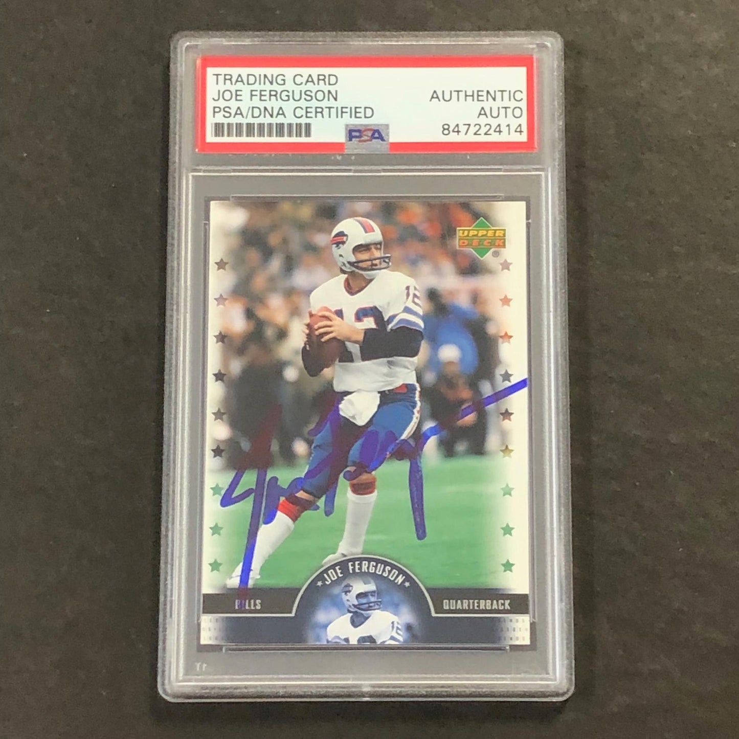 2005 NFL Football Upper Deck #9 Joe Ferguson Signed Card AUTO PSA/DNA Bills