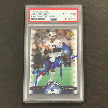 2005 NFL Football Upper Deck #9 Joe Ferguson Signed Card AUTO PSA/DNA Bills