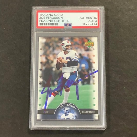2005 NFL Football Upper Deck #9 Joe Ferguson Signed Card AUTO PSA/DNA Bills