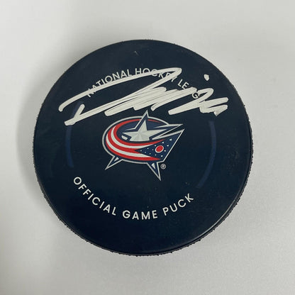 Patrick Laine signed hockey puck Fanatics Columbus Blue Jackets Autographed