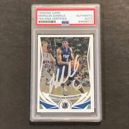 2004-05 Topps Chrome #92 Marquis Daniels Signed Card PSA Slabbed Mavericks