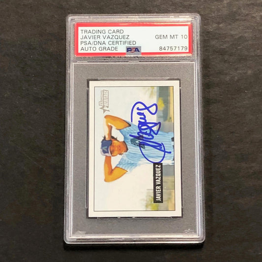2005 Bowman Heritage #140 Javier Vasquez Signed Card PSA Slabbed Auto 10 Diamond