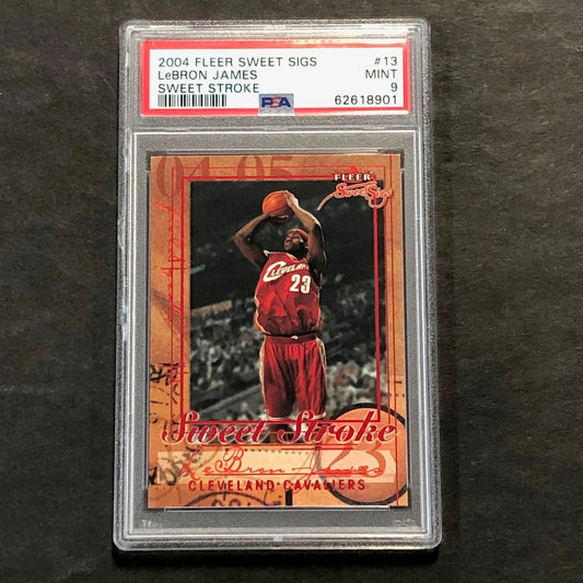 2004 Fleer Sweet Sigs #13 Lebron James PSA 9 MINT Sweet Stroke