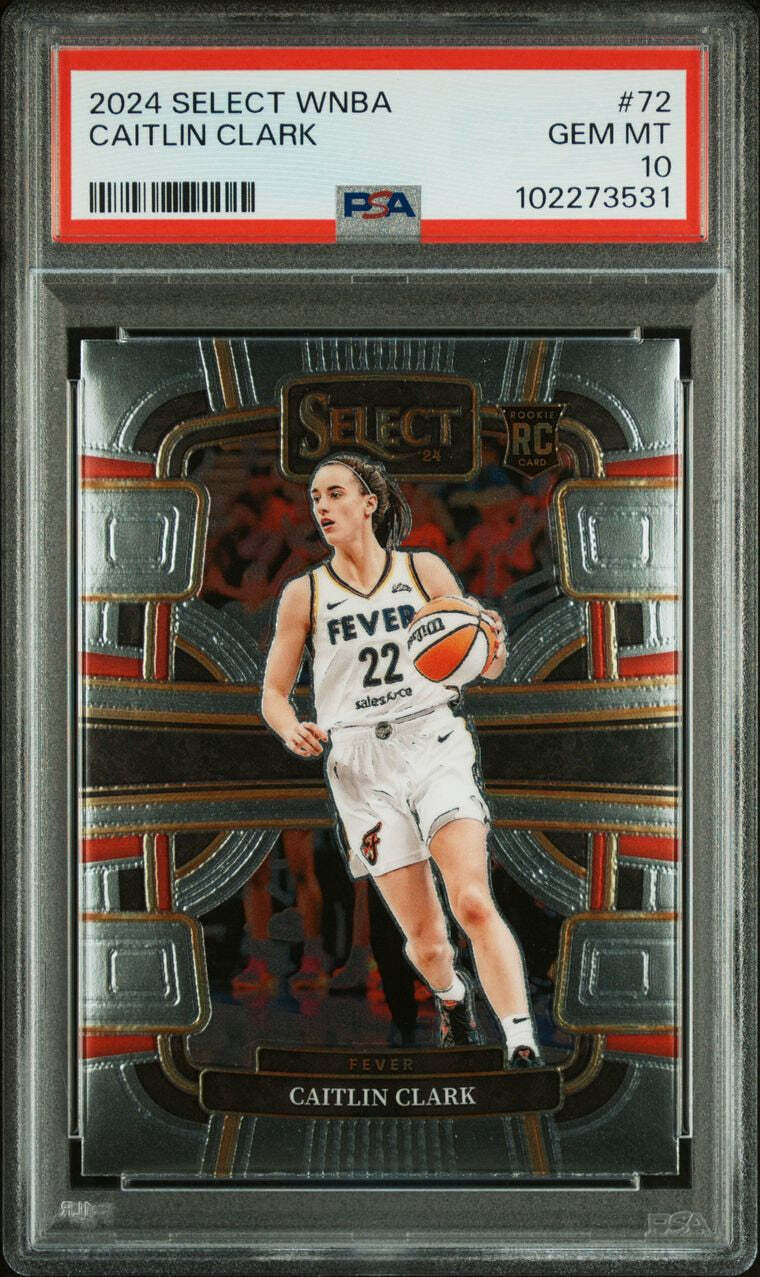 2024 Panini Select WNBA #72 Caitlin Clark PSA GEM MT 10 Fever RC