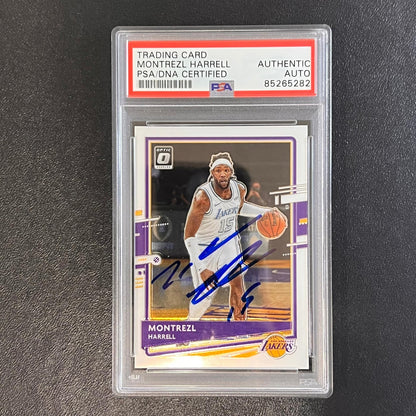2020-21 NBA Panini Donruss Optic #56 Montrezl Harrell Signed Card AUTO PSA Slabb