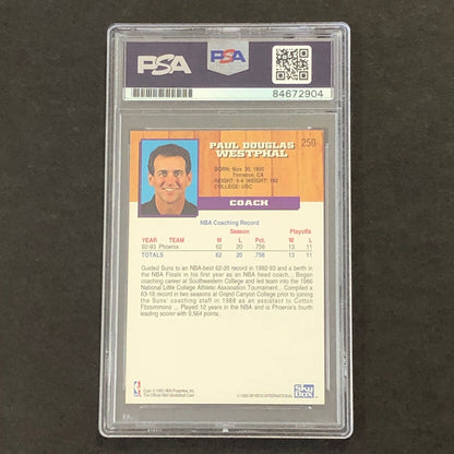1993-94 Skybox #250 Paul Westphal Signed Card Auto Grade 10 PSA Slabbed Suns