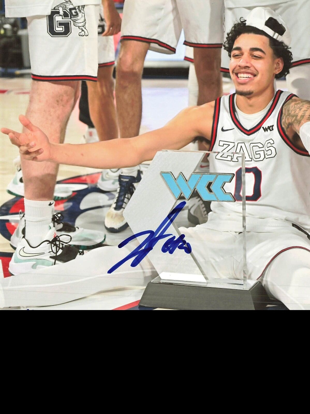 Julian Strawther signed 8x10 photo PSA/DNA Gonzaga Bulldogs Autographed