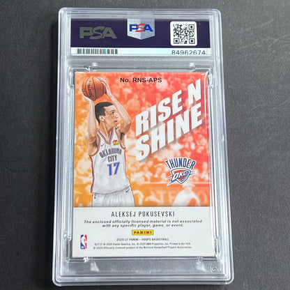 2020-21 Panini NBA Hoops #RNS_APS Aleksej Pokusevski Signed Card AUTO Grade 10 P