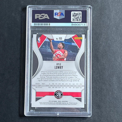 2019-20 Panini Prizm #155 Kyle Lowry Signed Card PSA Slabbed Raptors