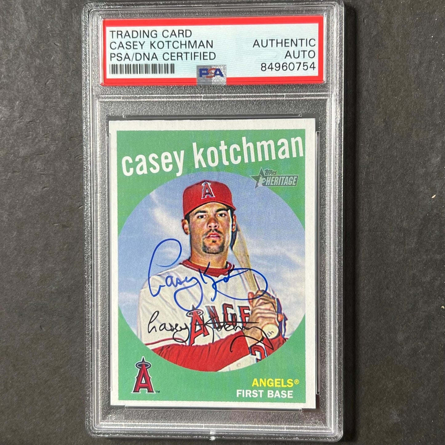 2008 Topps #320 CASEY KOTCHMAN Signed Card PSA Slabbed AUTO Angels