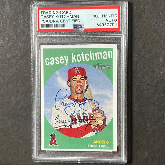 2008 Topps #320 CASEY KOTCHMAN Signed Card PSA Slabbed AUTO Angels