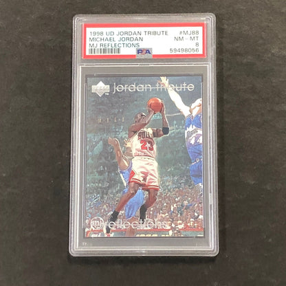 1998 UD Jordan Tribute #MJ88 Michael Jordan PSA 8 NM-MT MJ Reflections