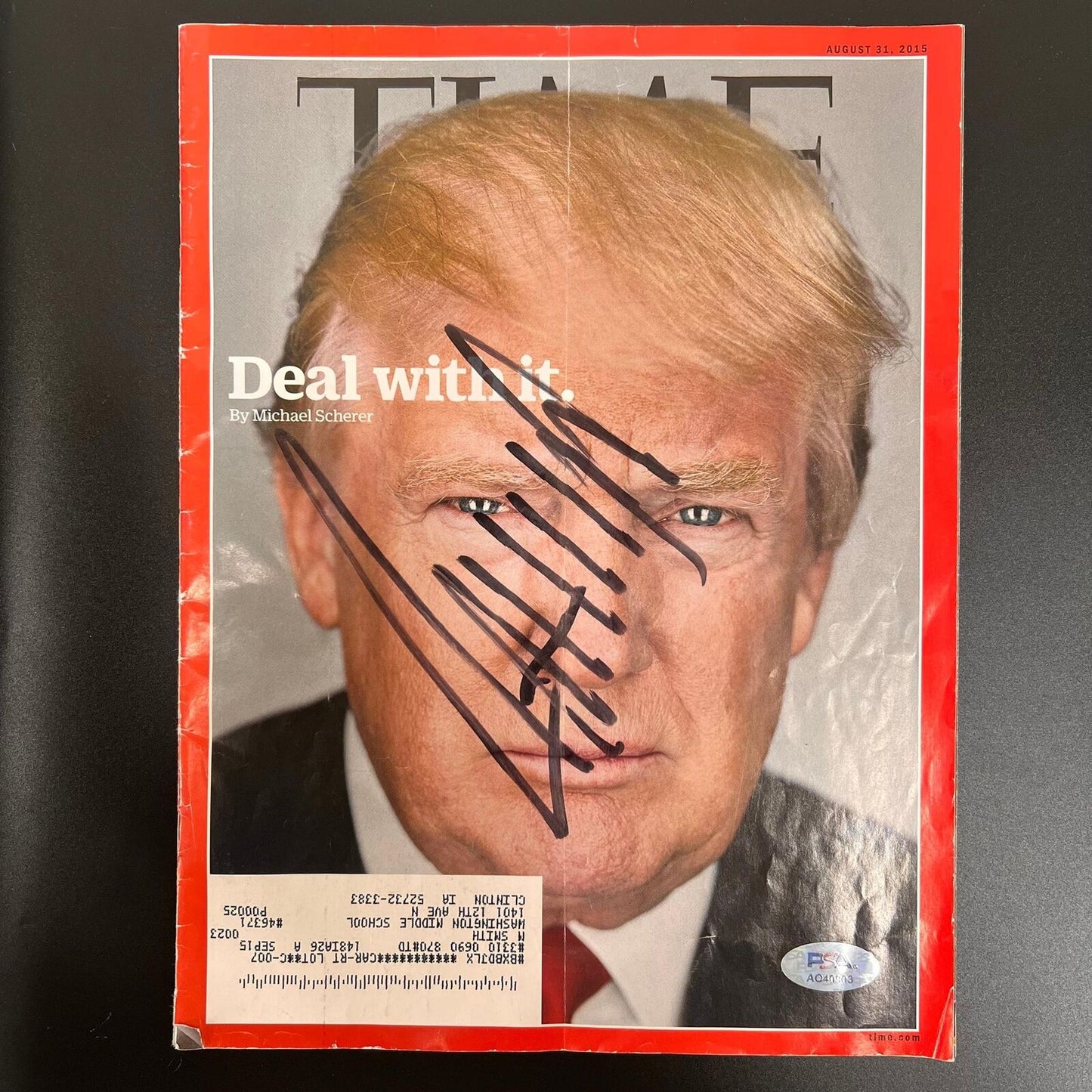 Donald Trump Signed TIME Magazine PSA Authenticated Autographed President USA