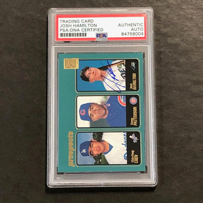 2001 Topps Baseball Prospects #362 Josh Hamilton Signed Card PSA Slabbed Auto ML