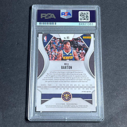 2019-20 Panini Prizm #85 Will Barton Signed Card PSA Slabbed Nuggets