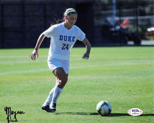 Morgan Reid signed 8x10 photo PSA/DNA Duke Blue Devils Autographed