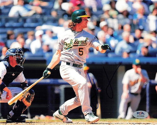 John Jaso signed 8x10 photo PSA/DNA Oakland Athletics Autographed