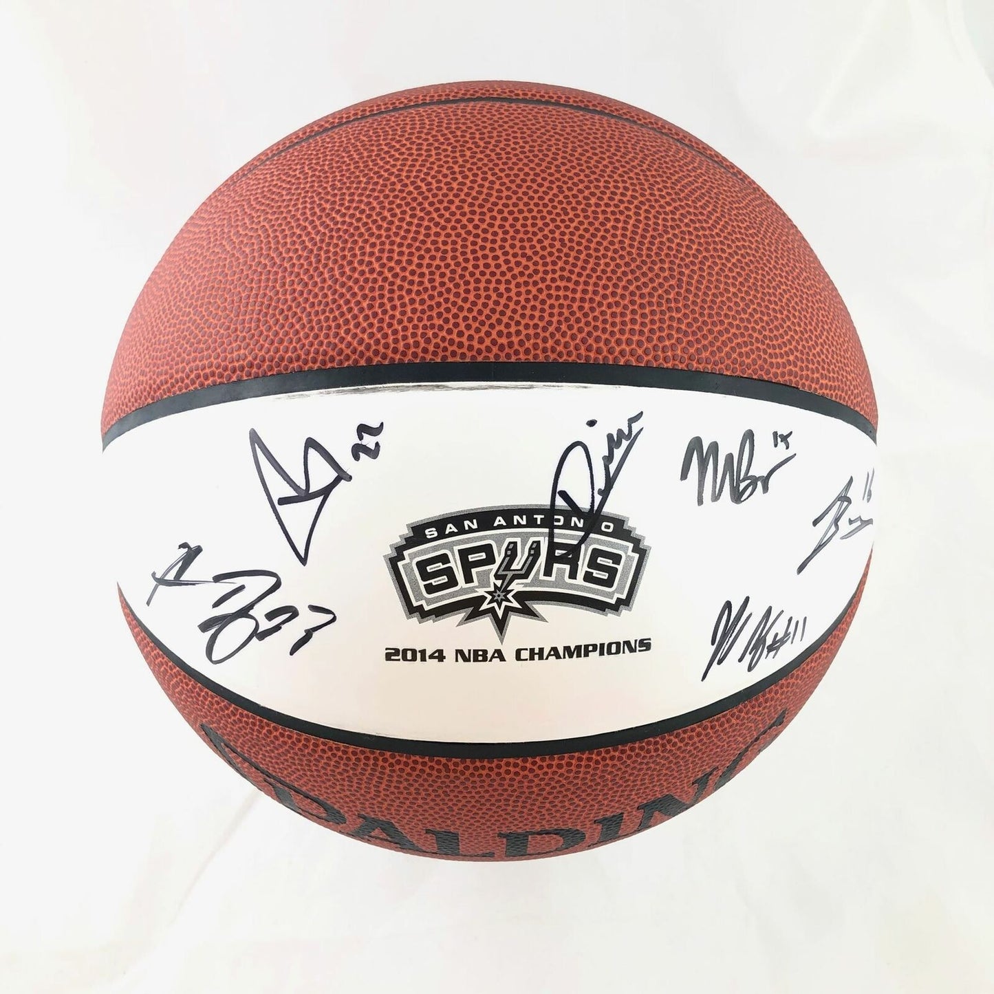 2013-14 Spurs Team Signed Basketball PSA/DNA Autographed Ball LOA