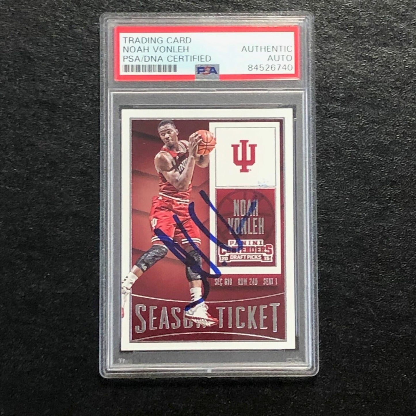 2015-16 Contenders Draft Picks #7 Noah Vonleh Signed Card AUTO PSA/DNA Slabbed I