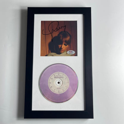 Taylor Swift Signed CD Cover Framed PSA/DNA Lavender Midnights Autographed