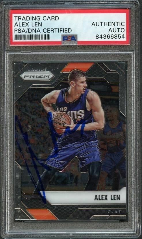 2016-17 Panini Prizm #250 Alex Len Signed Card AUTO PSA Slabbed Suns