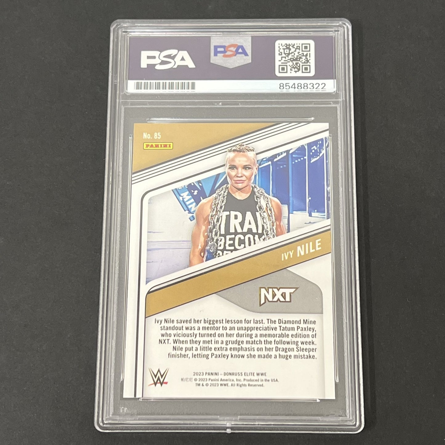 2023 Panini Donruss Elite WWE #85 Ivy Nile signed card PSA
