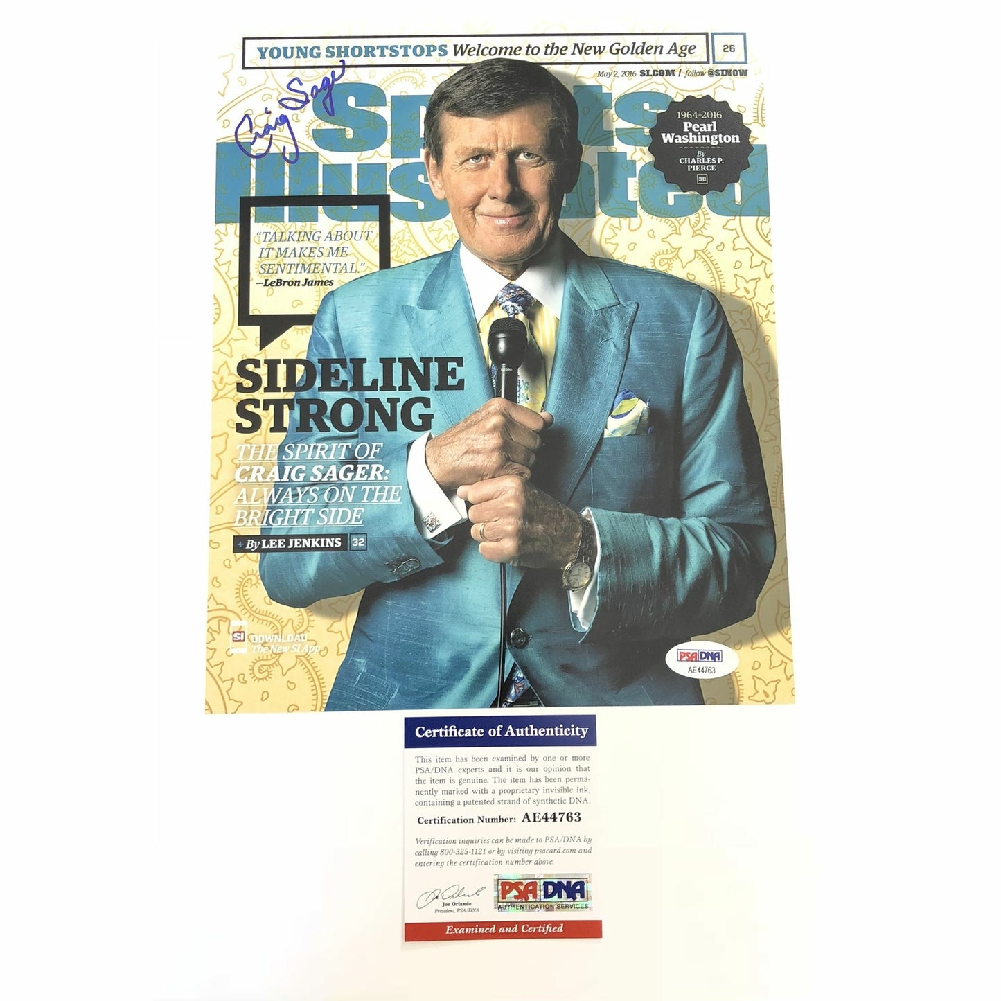 Craig Sager signed 8x10 photo PSA/DNA NBA TNT Autographed Sports Illustrated