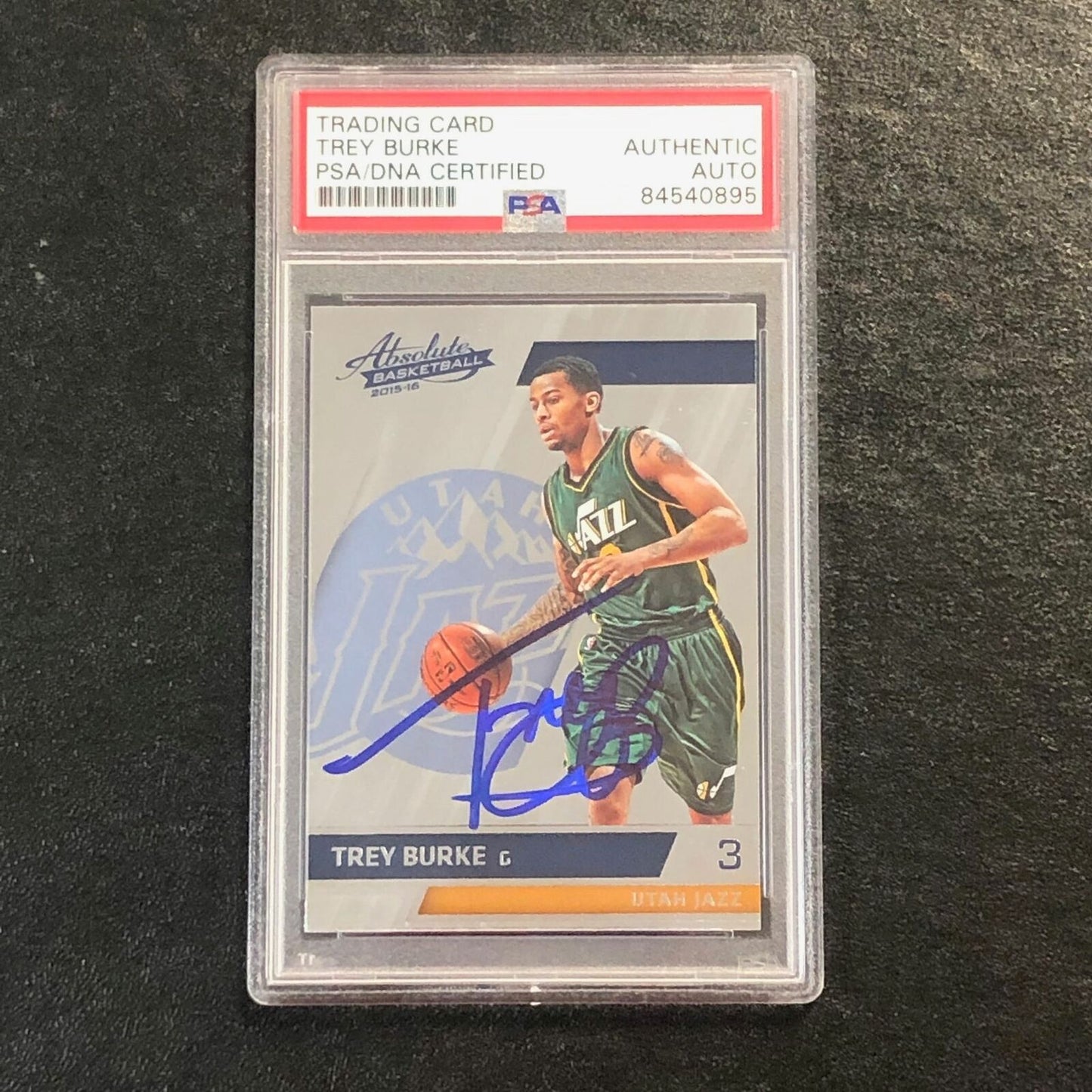 2015-16 Absolute Memorabilia #51 Trey Burke Signed Card AUTO PSA Slabbed Jazz