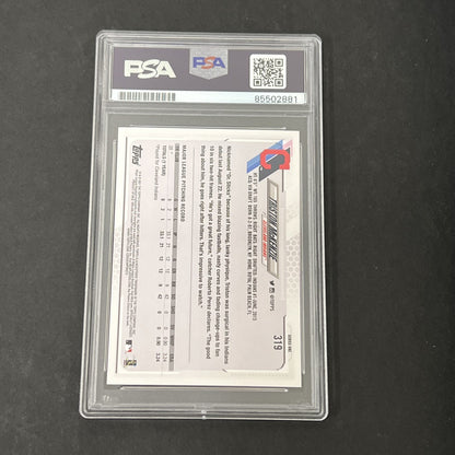 2021 Topps Series 1 #319 Triston Mckenzie signed card PSA Auto 10 Guardians