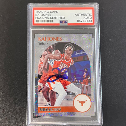 2021 Panini Chronicles Hoops Draft Picks #62 Kai Jones Signed AUTO PSA Slabbed T