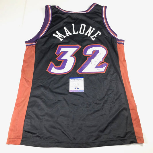 KARL MALONE signed jersey PSA/DNA Utah Jazz Autographed