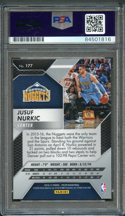 2016-17 Panini Prizm #177 JUSUF NURKIC Signed AUTO PSA Slabbed Nuggets