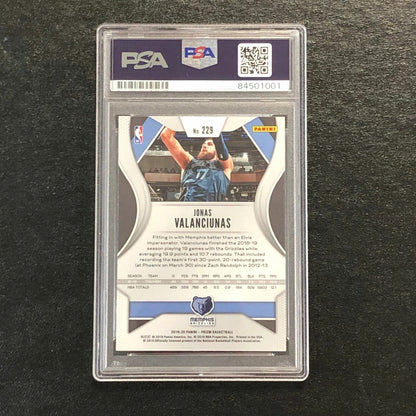 2019-20 Panini Prizm #229 Jonas Valanciunas Signed Card AUTO 10 PSA Slabbed Griz