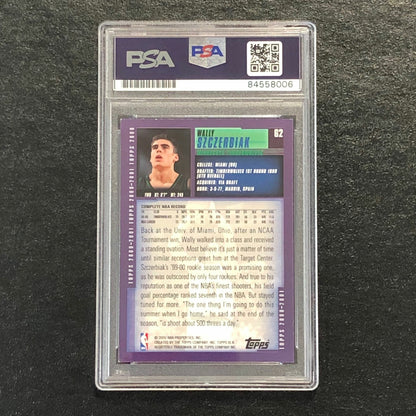 2000-01 Topps #62 Wally Szczerbiak Signed Card AUTO PSA Slabbed Minnesota Timber
