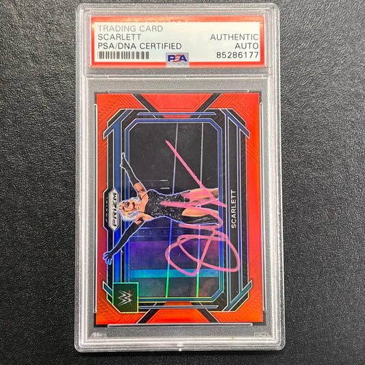 2023 Panini Prizm Smackdown #69 Scarlett Signed Card PSA/DNA Slabbed AUTO WWE