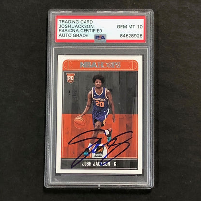 2017-18 NBA Hoops #254 Josh Jackson Signed Rookie Card AUTO 10 PSA Slabbed RC Su