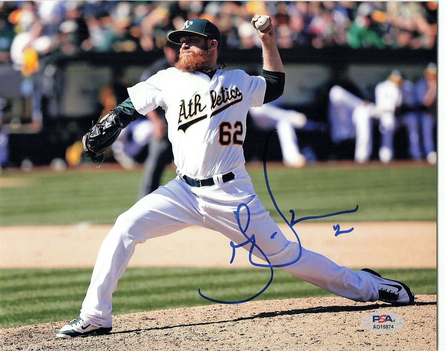 Sean Doolittle signed 8x10 photo PSA/DNA Oakland Athletics Autographed