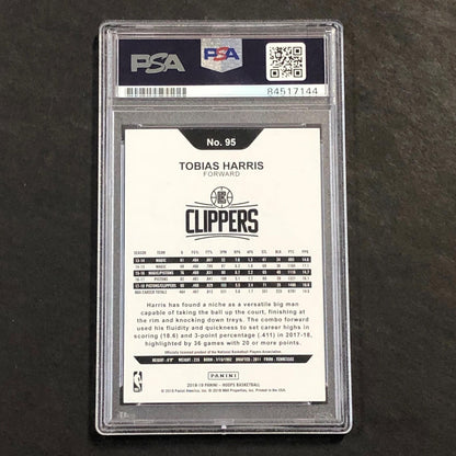 2018-19 Panini-Hoops #95 Tobias Harris Signed Card AUTO PSA Slabbed Clippers