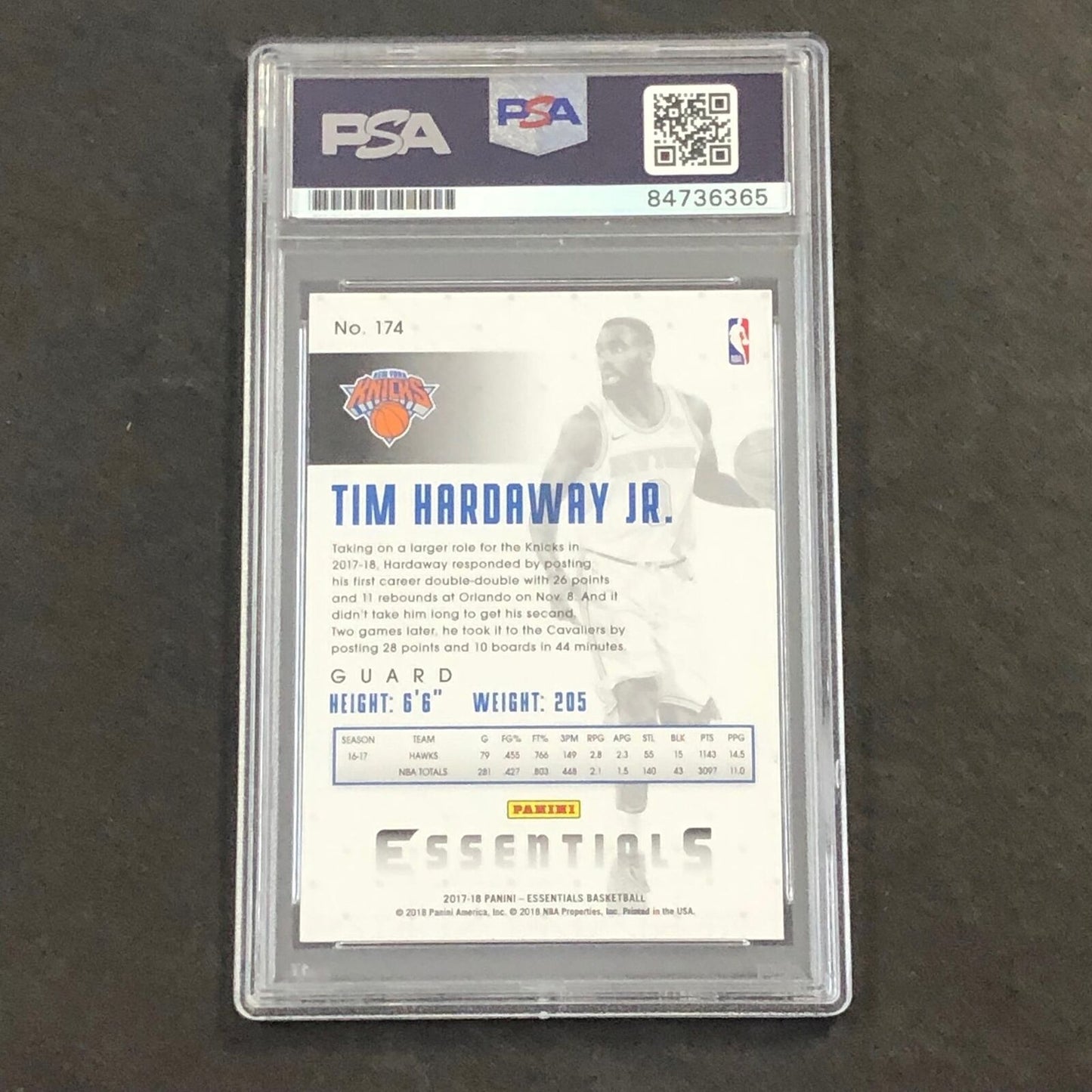 2017-18 Panini Essentials #174 Tim Hardaway Jr. Signed Card AUTO PSA Slabbed Kni