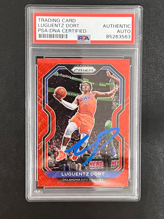 2019 Panini Prizm #31 Luguentz Dort Signed Card AUTO PSA Slabbed RC Thunder