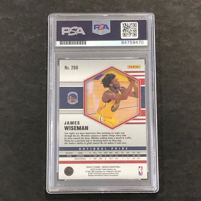 2020 Panini Mosaic #260 JAMES WISEMAN Signed Card AUTO PSA Slabbed RC Warriors