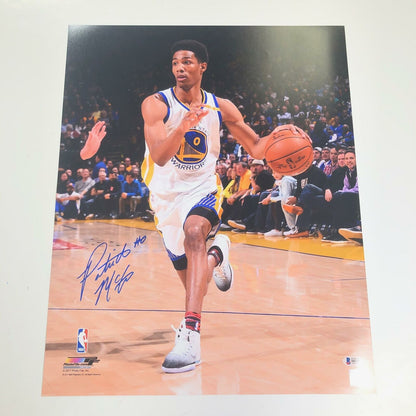 Patrick McCaw signed 16x20 photo BAS Beckett Golden State Warriors Autographed