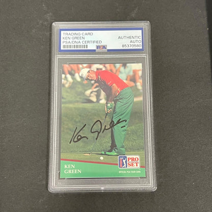 1991 Pro Set #91 Ken Green Signed Card PSA/DNA Slabbed AUTO